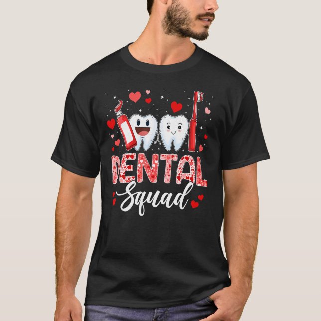T-shirt Escadron dentaire Adjoint Dentiste Heureux Valent (Devant)