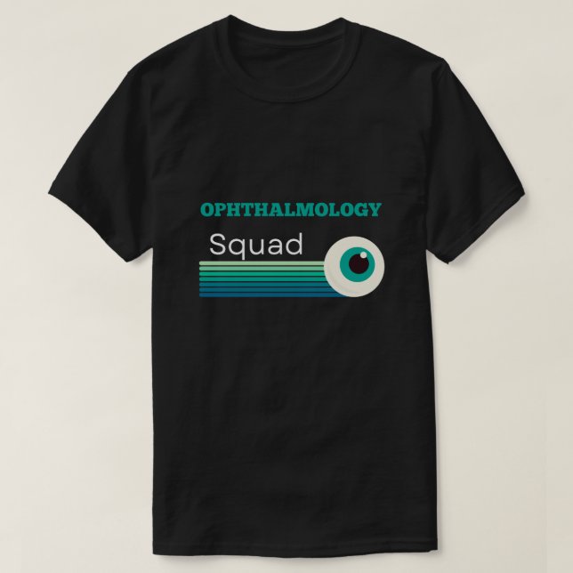 T-shirt Escadron d'ophtalmologie avec coucher de soleil vi (Design devant)