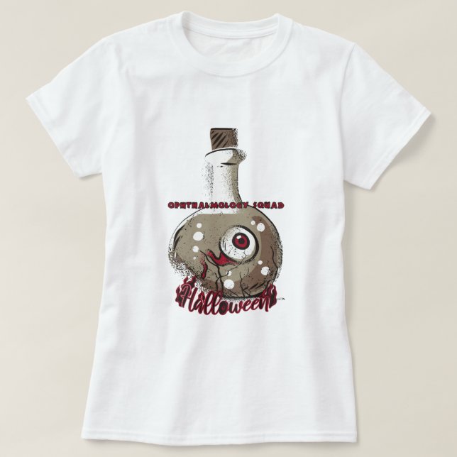 T-shirt Escadron d'ophtalmologie - Halloween Eyeball (Design devant)