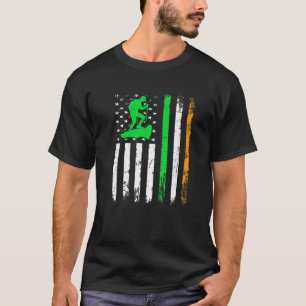 T-shirt Escalade de montagne Lover Drapeau irlandais améri