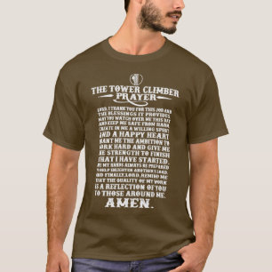 T-shirt escalade de prière des grimpeurs de tour