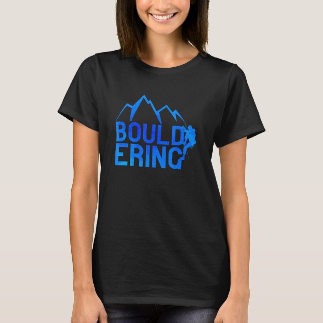 T-shirt Escalade graphique rétro Bouldering Rock Climber M (Devant)