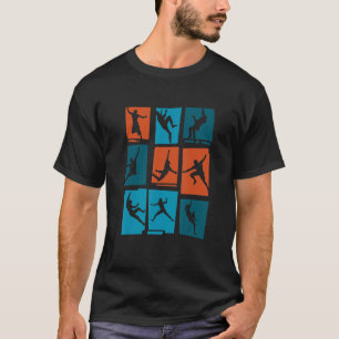 T-shirt Escalade graphique rétro Bouldering Rock Climber M