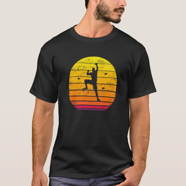 T-shirt Escalade murale Coucher de soleil Escalade Rock Es (Devant)