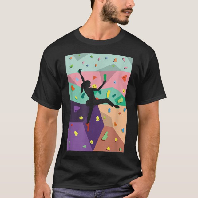 T-shirt Escalade murale Indoor Rock Climbers Action Sports (Devant)