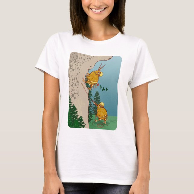 T-shirt Escalade rocheuse de Kiwi Bird (Devant)