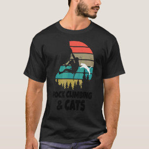 T-shirt Escalade Rocheuse Et Chats Rock Climber Bouldering