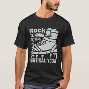 T-shirt Escalade rocheuse yoga vertical extrême