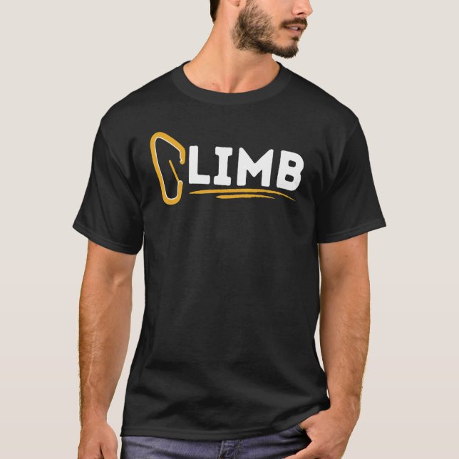 T-shirt Escalade Rock Climber Carabiner Escalade Montagnes (Devant)