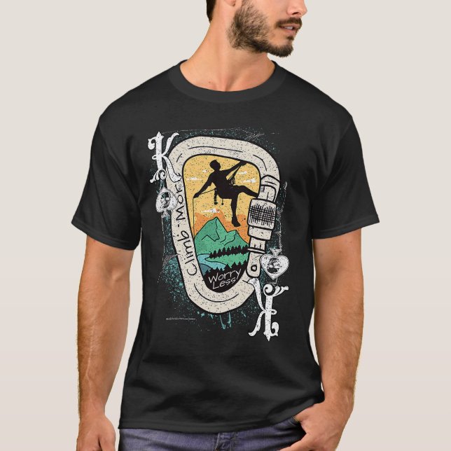 T-shirt Escalade Rock King Poker Jouer Mountain Climber (Devant)