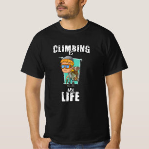 T-shirt Escalade Rock Mountains Climber Climber Idée cadea