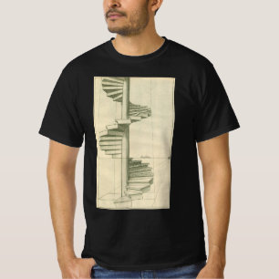 T-shirt Escalier architectural vintage, Escalier en colima