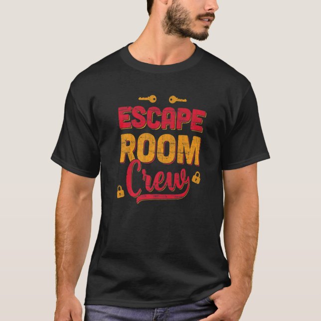 T-shirt Escape Room Crew Puzzle Game Escapting Team (Devant)