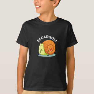 T-shirt Escar-golf Funny Escargot Snail Pun Dark BG