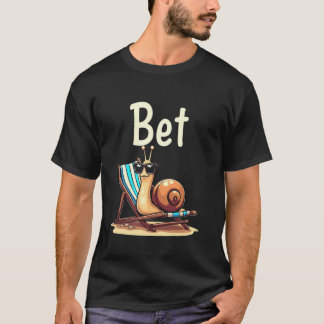 T-shirt Escargot Cool Pari Slang Mème Détendu Humeur Drôle
