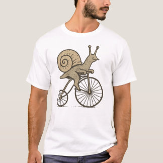T-shirt Escargot drôle à vélo