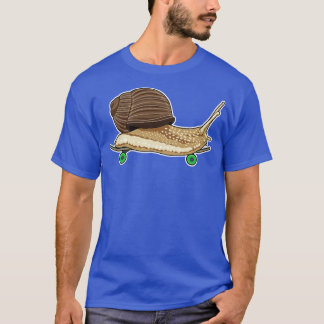 T-shirt Escargot en patineur avec planche à roulettes