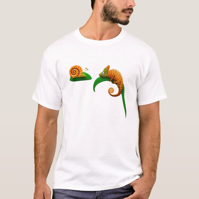 T-shirt Escargot et caméléon (Devant)