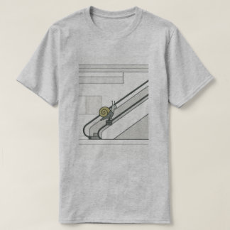 T-shirt Escargot sur l'Escalator - Minimaliste Commuter Te