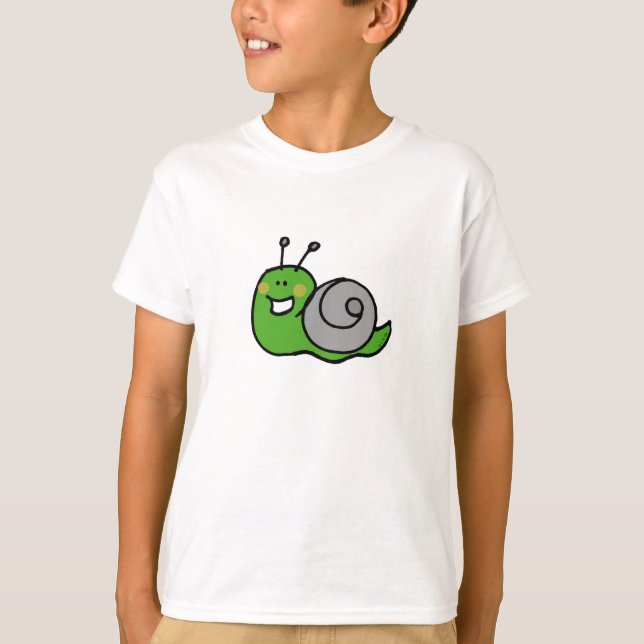 T-shirt escargot vert (Devant)