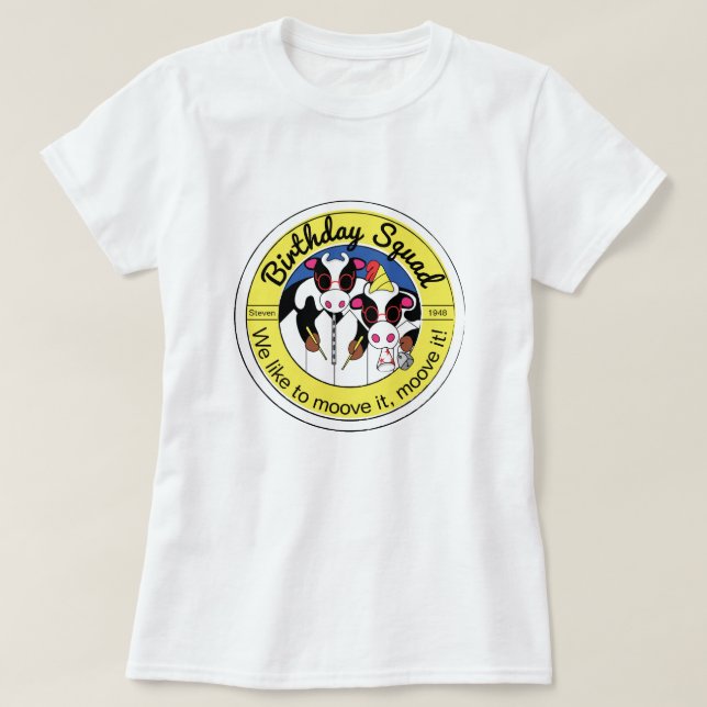 T-shirt Escouade d'anniversaire des Moosiciens (Design devant)