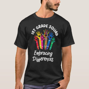 T-shirt Escouade de 1re année qui accepte les différences