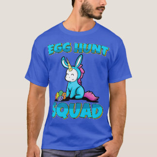 T-shirt Escouade de chasse aux oeufs Cute Unicorne Oeufs d