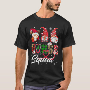 T-shirt Escouade de l'équipage de Noël Gnome Xmas Infirmiè