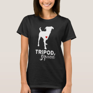 T-shirt Escouade de trépied gauche jambe avant Amputé troi