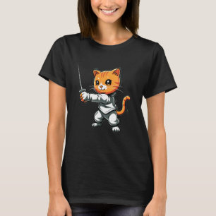 T-shirt Escrime Hommes, Femmes & Enfants Escrimeur Chat