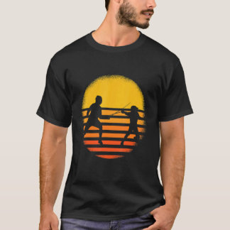 T-shirt Escrime vintage Père et son Escrime Entraîneur Spo