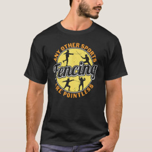 T-shirt Escrime Vintage Tout Autre Sport Escrimeur Inutile