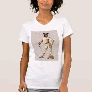 T-shirt Escrimeur de lévrier dans complètement 2 crèmes