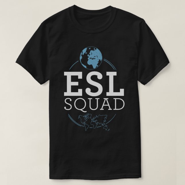 T-shirt ESL Enseignant ESOL Enseignant multilingue 1 (Design devant)