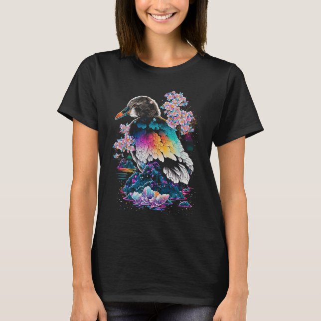 T-shirt Esoteric Duck Crystals Cute Illustration  1 (Devant)