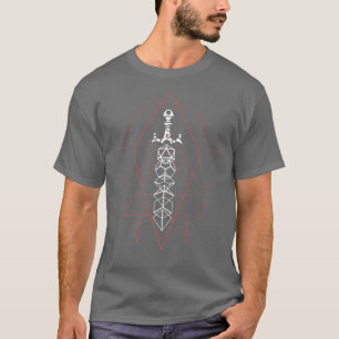 T-shirt Ésotérique Polyèdre Dice Set épée