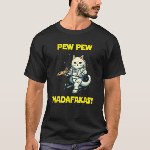T-shirt Espace Astronaute Pew Madafakas Chat Birman 2