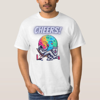 T-shirt espace avec loup