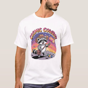 T-shirt Espace Cowboy Artiste Panda Poubelle Lune