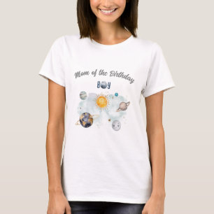 T-shirt Espace Extérieur Anniversaire Galaxie Soleil Lune