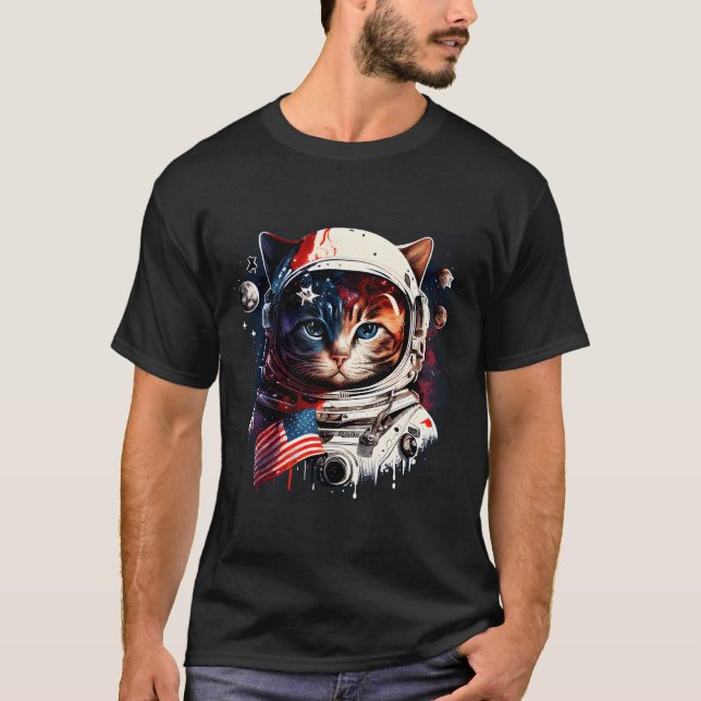 T-shirt Espace extra-atmosphérique Chat Kitty Astronaut Vi (Devant)