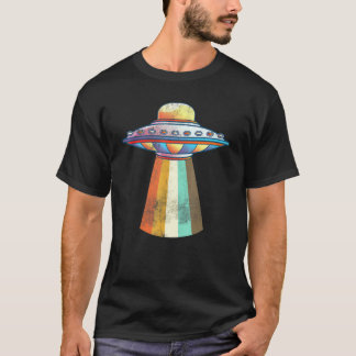T-shirt Espace Extraterrestre Rétro En Cas D'Abduction Sci