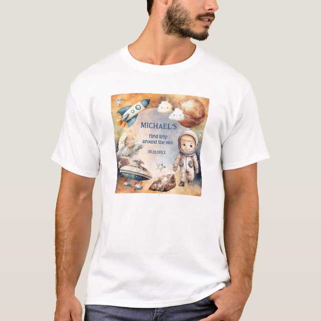 T-shirt Espace Premier Voyage Autour Du Soleil Anniversair (Devant)