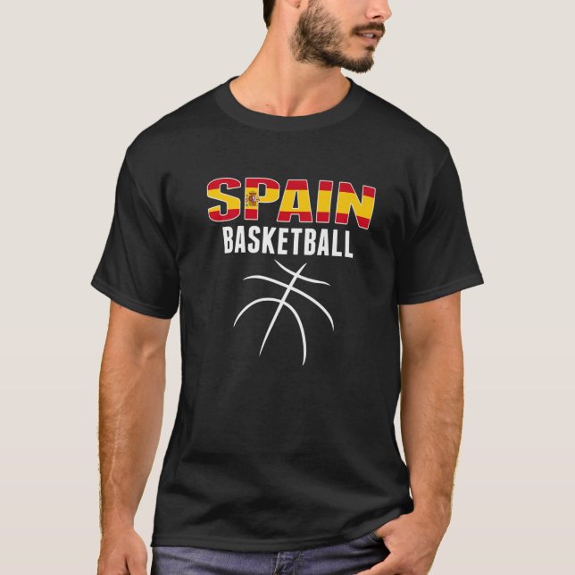 T-shirt Espagne Basketball Fans Jersey - Espagnol Drapeau  (Devant)