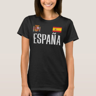 T-shirt Espagne Drapeau Espana Football Fan Hommes Femmes