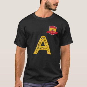 T-shirt Espagne Espa Lettre du Drapeau Humain A Espagne Es