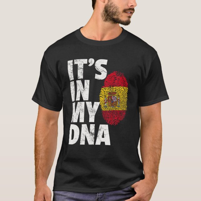 T-shirt Espagne Espagne Drapeau C'est dans mon ADN cadeau  (Devant)