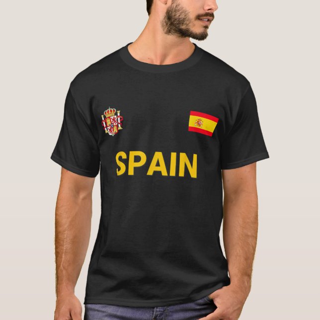 T-shirt Espagne Espana Drapeau Jersey Football de football (Devant)