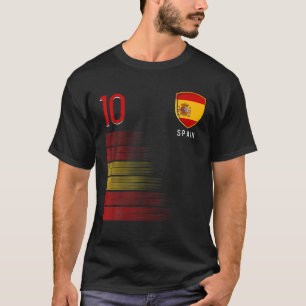 T-shirt Espagne Football espagnol Football Retro 10 Jersey