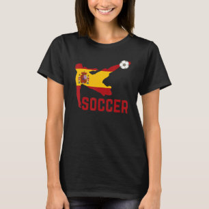 T-shirt Espagne Football National Football Espagne Drapeau